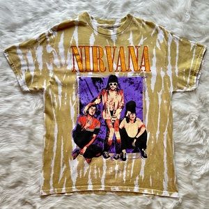 Bleach Nirvana reverse dyed band tee